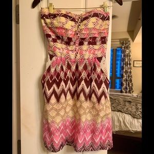 Charlie Jade Strapless Silk Dress with Pockets